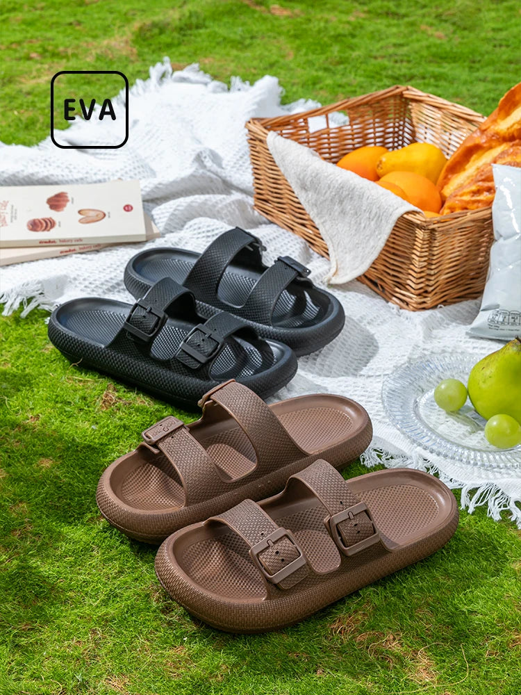 Men`s Non-Slip Thick Sole Sandals - Lightweight House Slippers