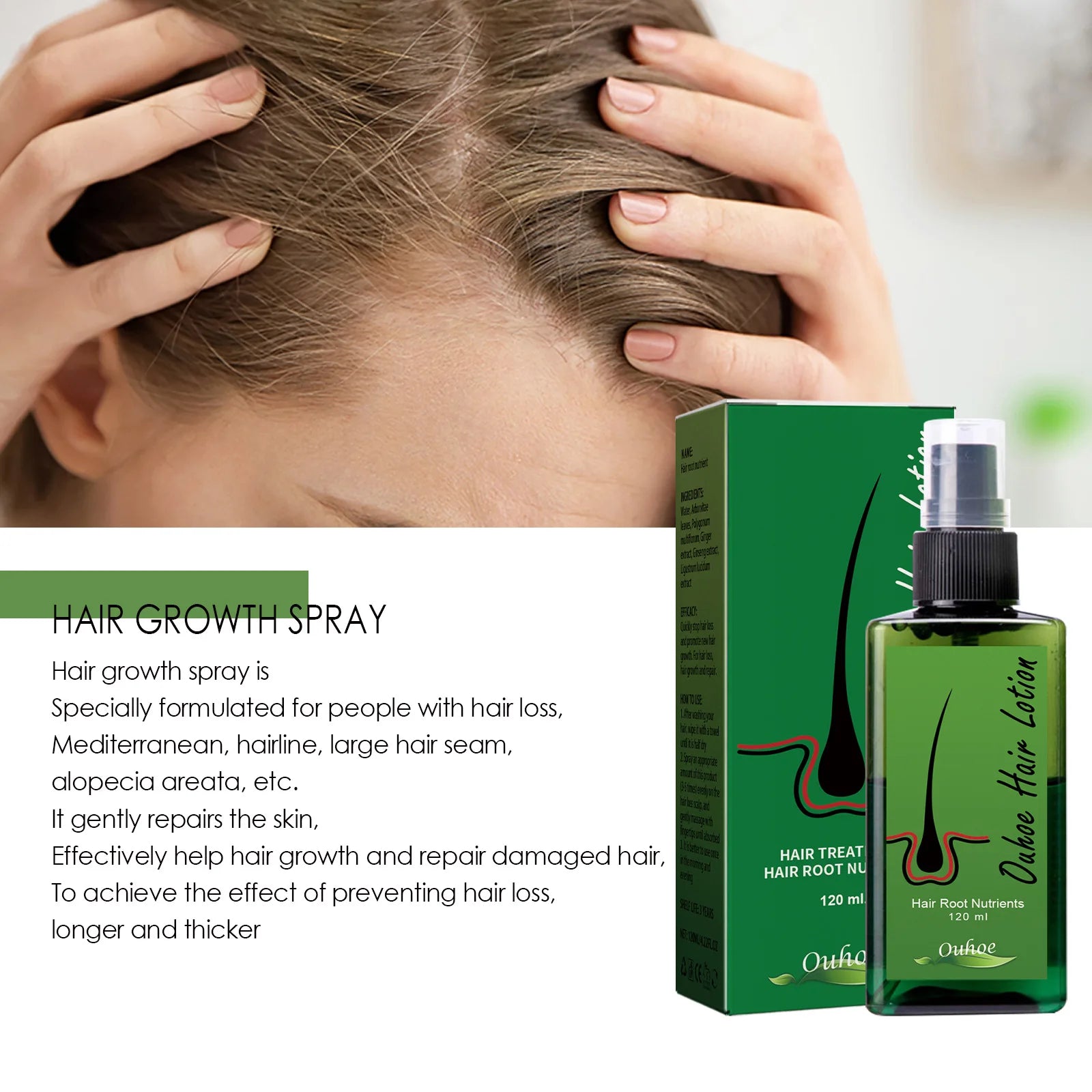 Hair Growth Spray – Anti Hair Loss & Scalp Repair Treatment