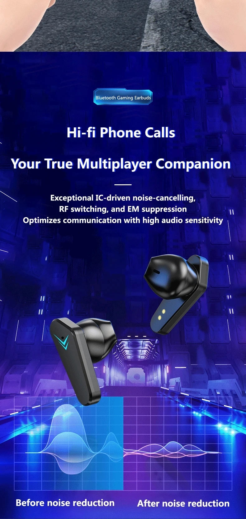 X15 TWS Gaming Earbuds – Wireless Bluetooth 9D Stereo with Mic