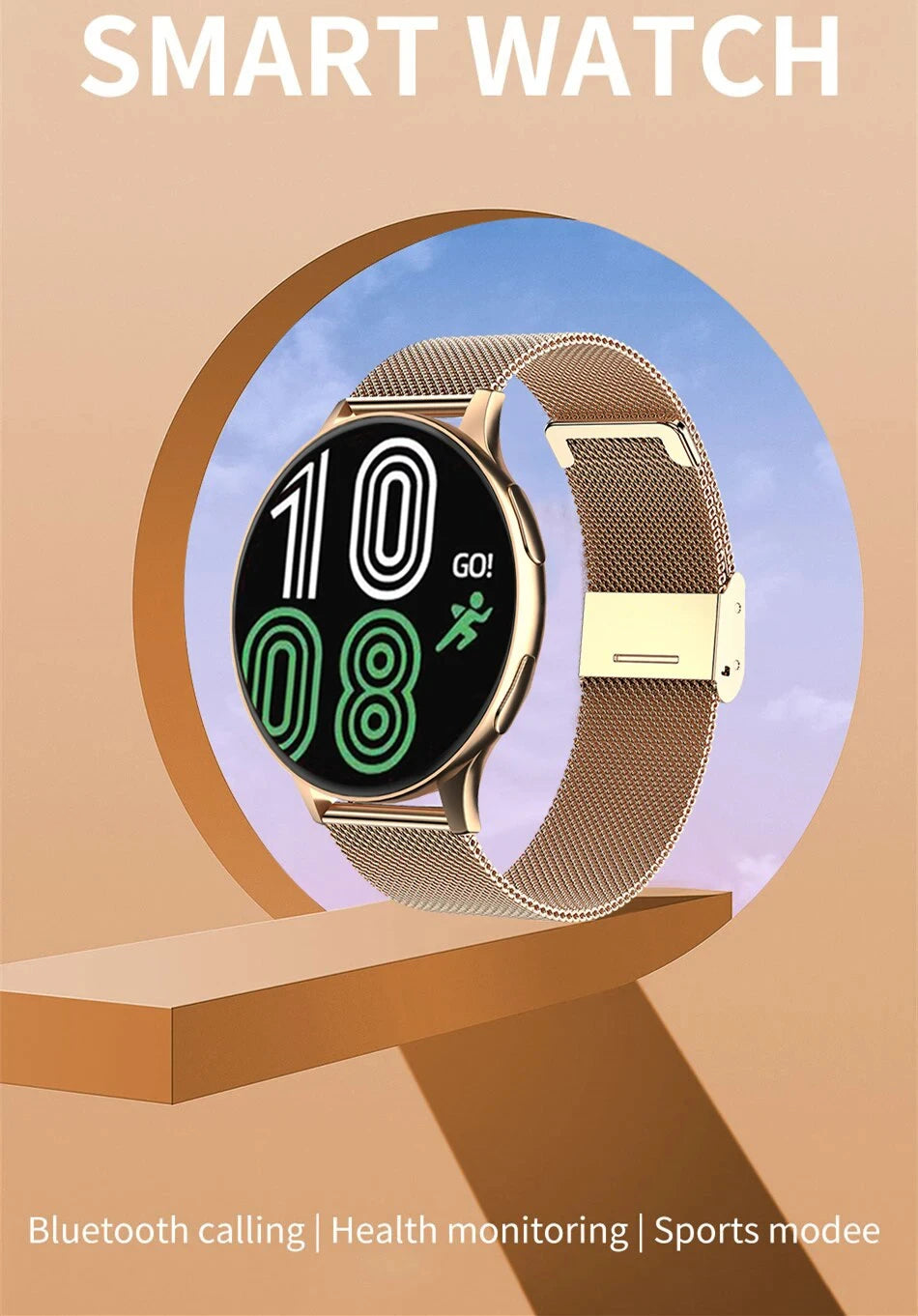 Smartwatch with Bluetooth Calls & Wireless Charging