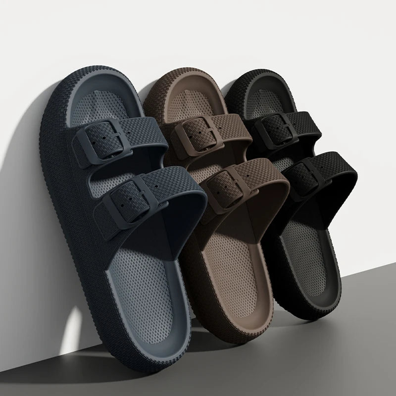 Men`s Non-Slip Thick Sole Sandals - Lightweight House Slippers