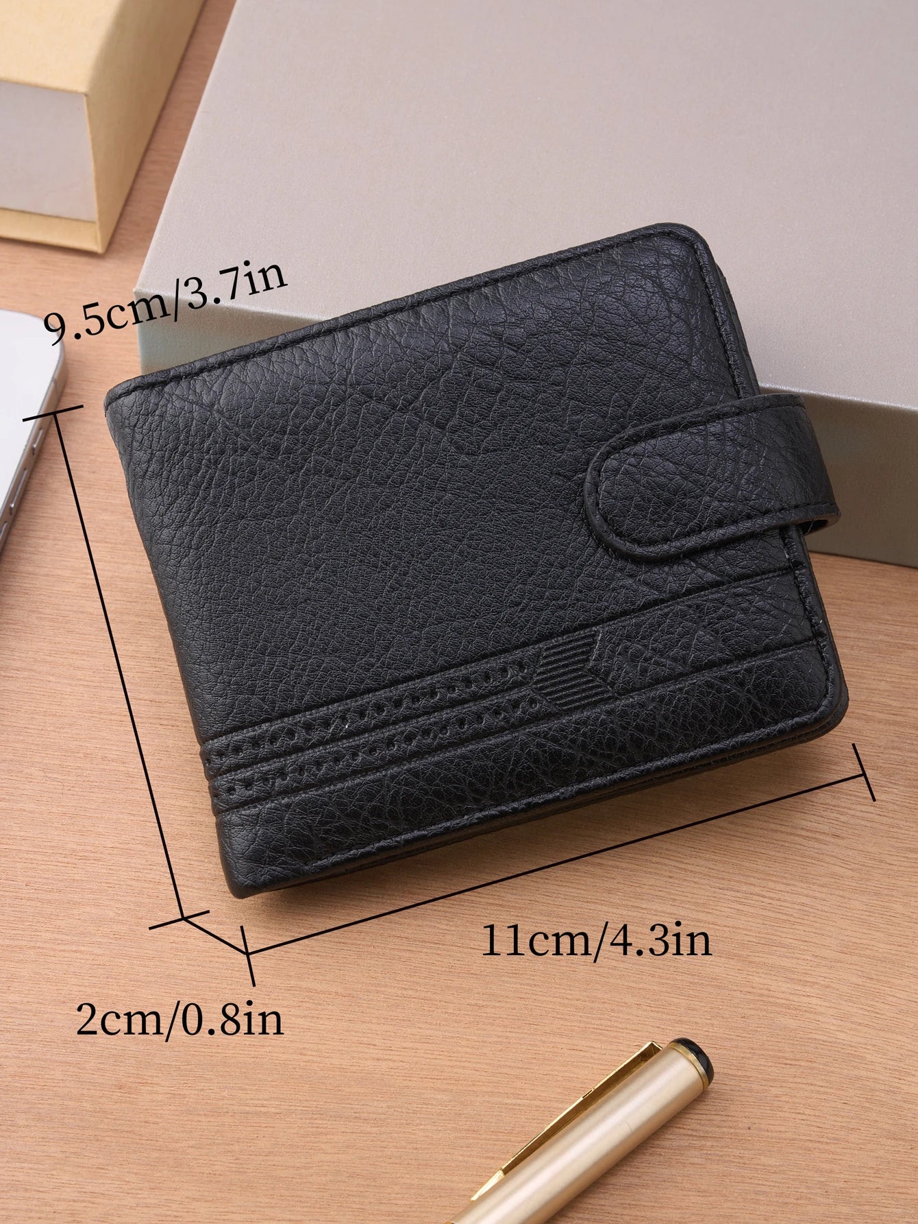 Men’s Leather Slim Wallet with Zipper