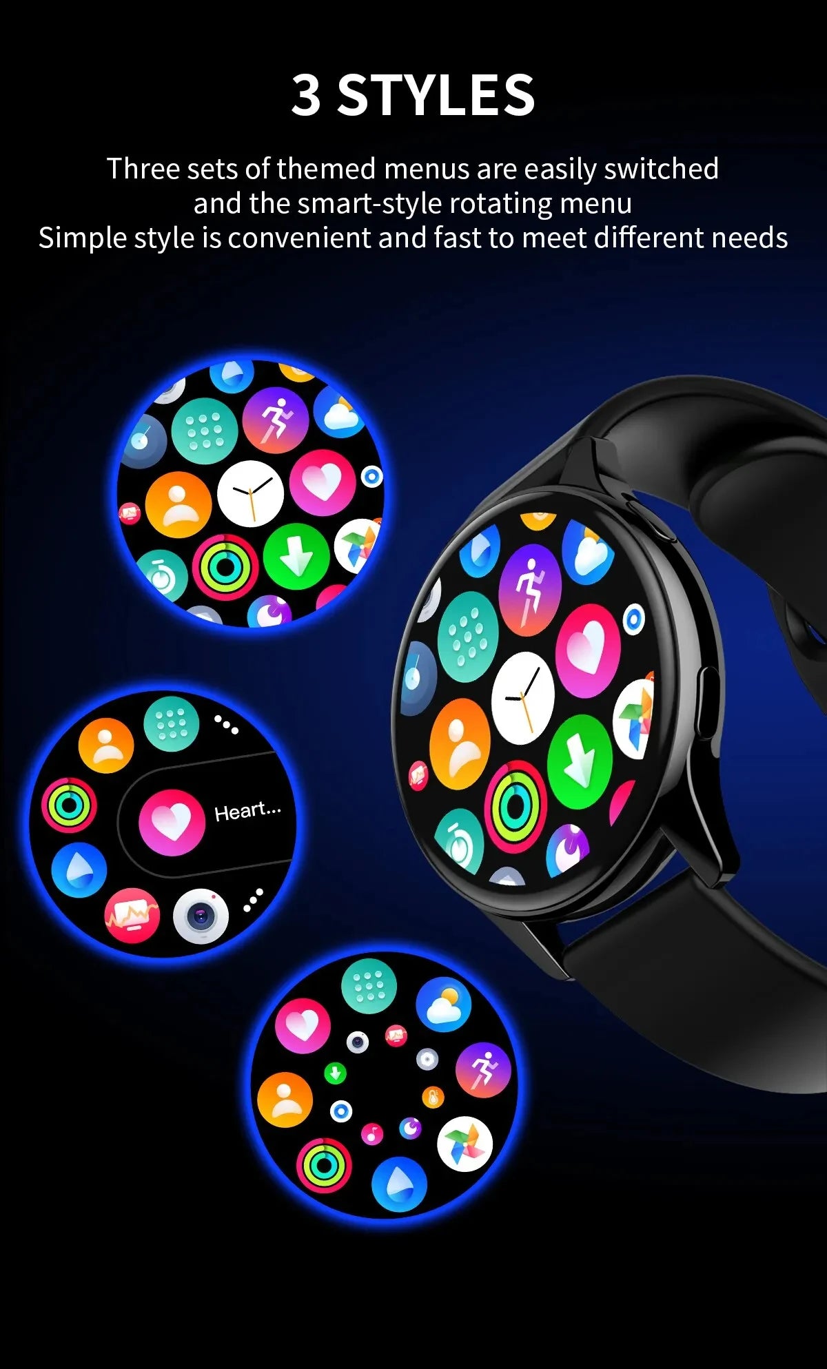 Smartwatch with Bluetooth Calls & Wireless Charging