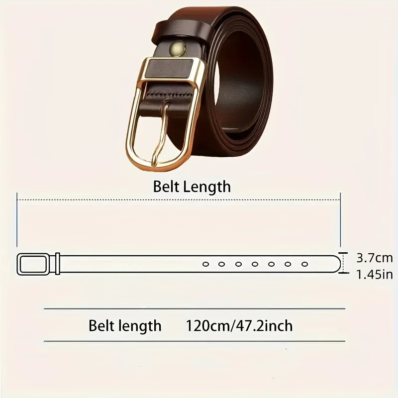 Men’s Retro Casual Belt with Pin Buckle
