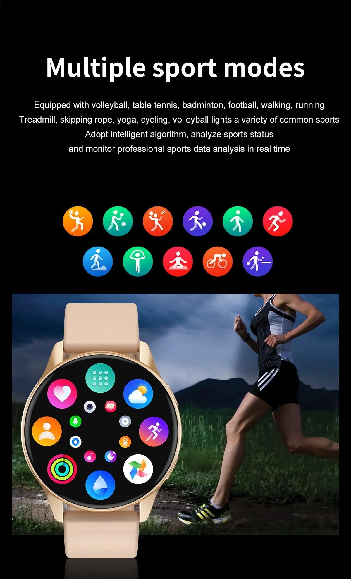 Smartwatch with Bluetooth Calls & Wireless Charging
