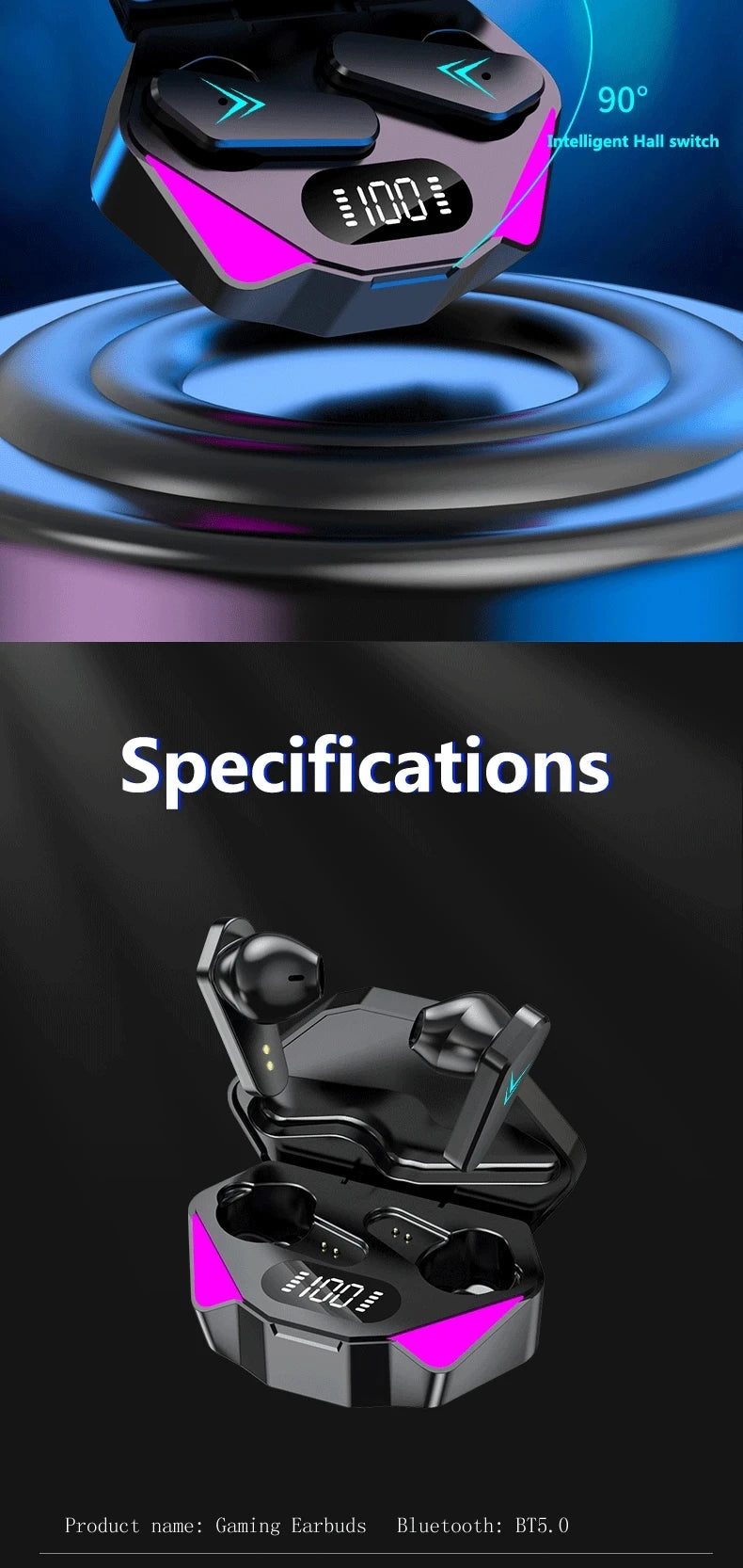 X15 TWS Gaming Earbuds – Wireless Bluetooth 9D Stereo with Mic