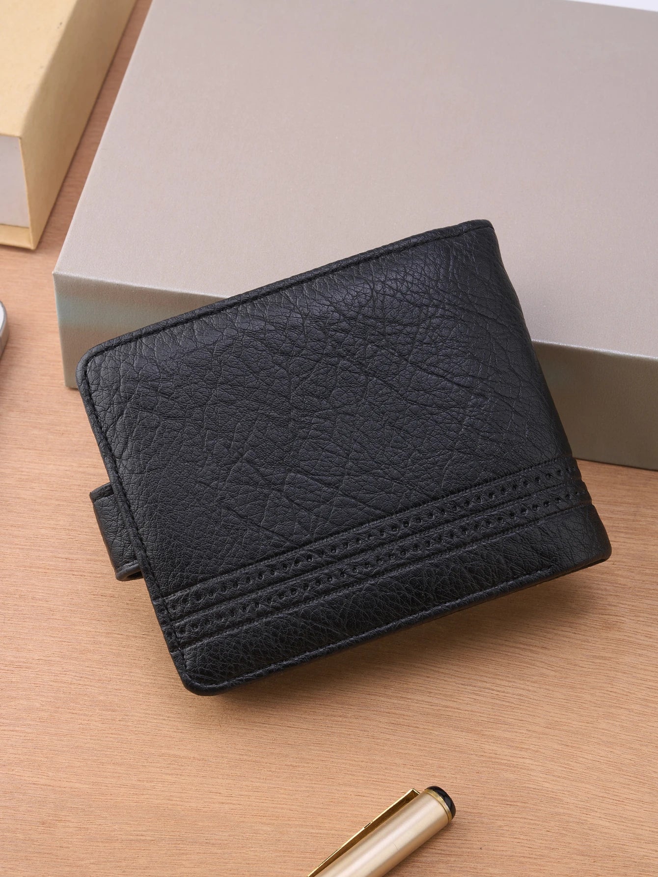 Men’s Leather Slim Wallet with Zipper
