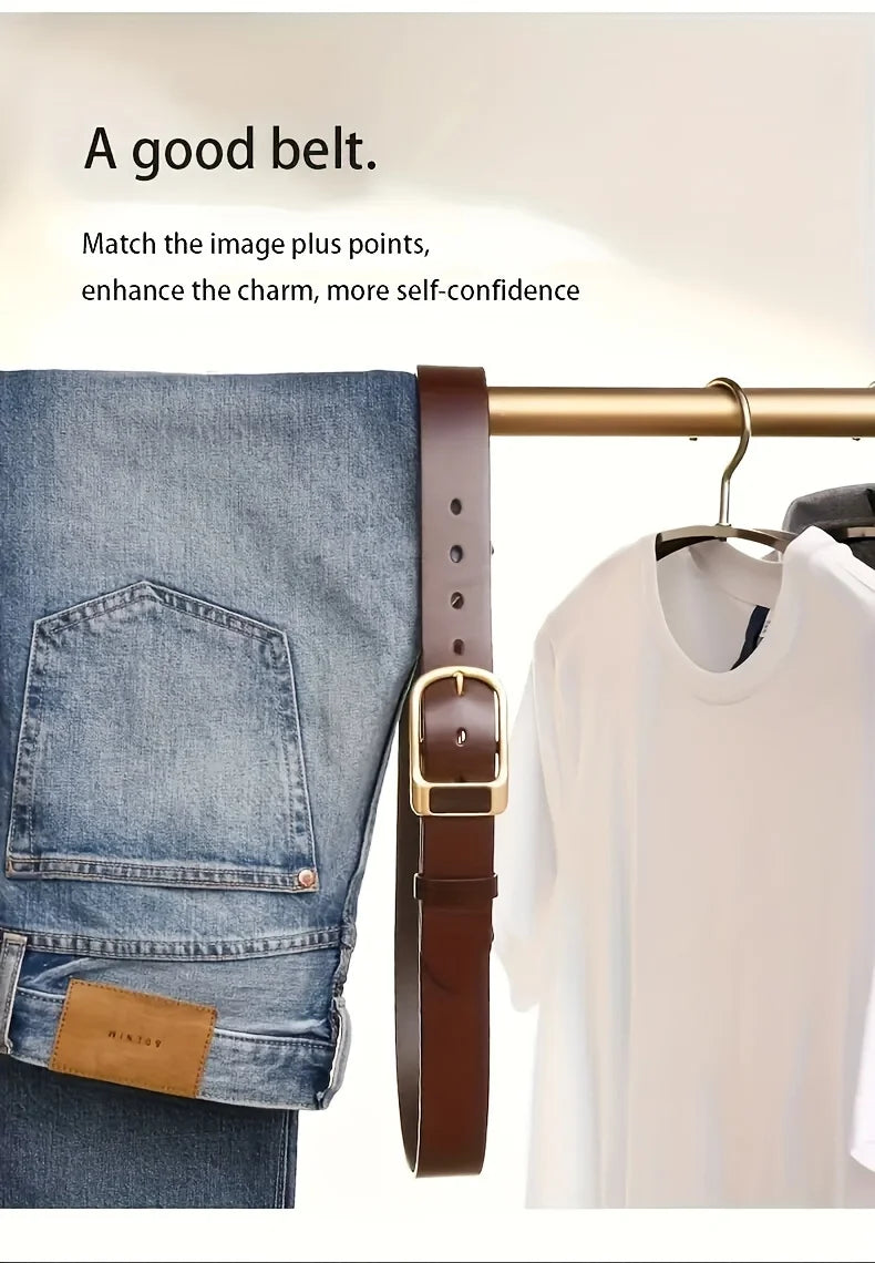 Men’s Retro Casual Belt with Pin Buckle