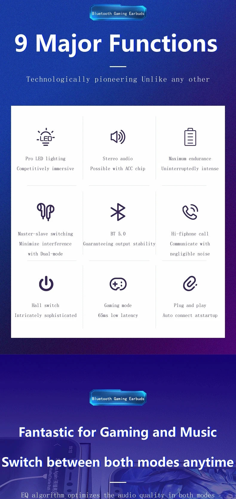 X15 TWS Gaming Earbuds – Wireless Bluetooth 9D Stereo with Mic