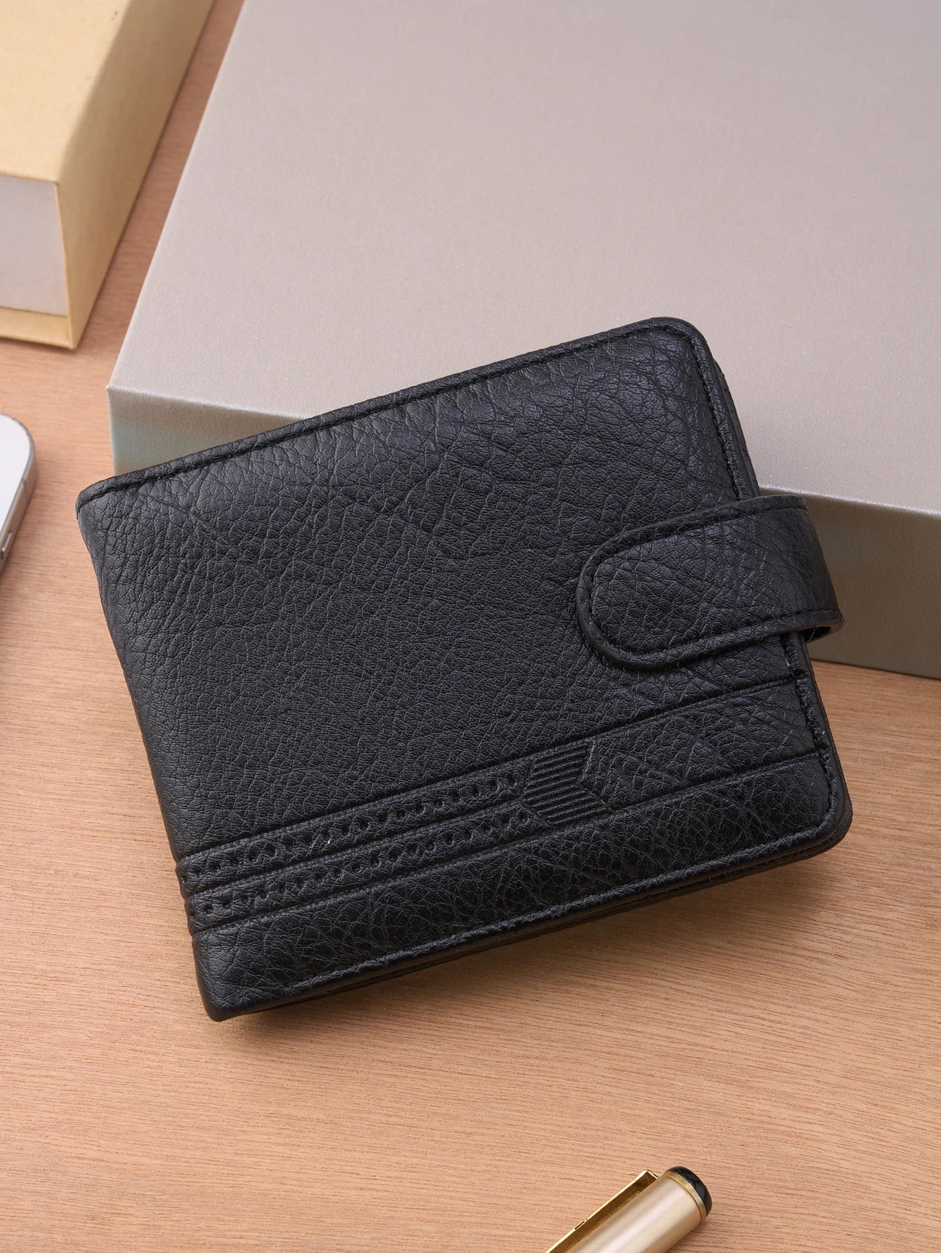 Men’s Leather Slim Wallet with Zipper