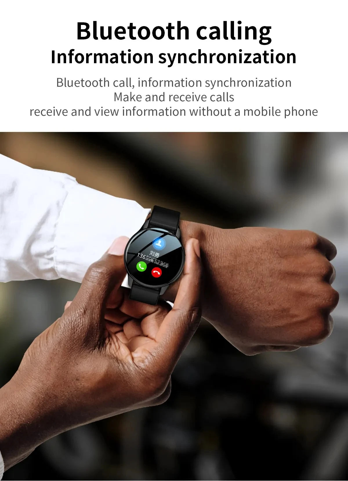 Smartwatch with Bluetooth Calls & Wireless Charging