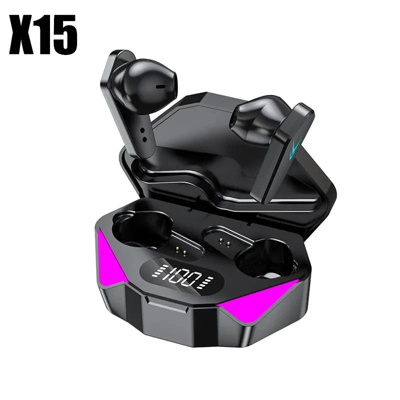X15 TWS Gaming Earbuds – Wireless Bluetooth 9D Stereo with Mic
