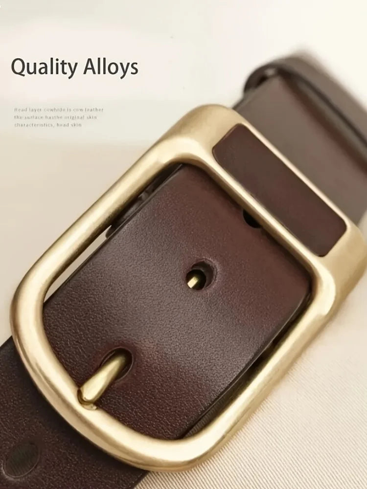 Men’s Retro Casual Belt with Pin Buckle